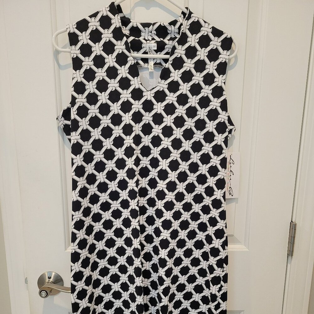 Lulu B Black and White Dress, Size M NWT